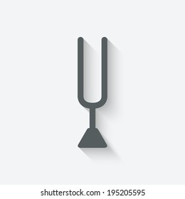 tuning fork icon - vector illustration. eps 10