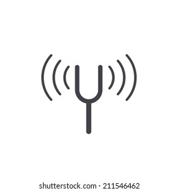 tuning fork icon , vector illustration