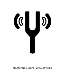 Tuning Fork  icon in vector. Logotype
