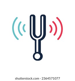 Tuning Fork icon vector stock illustration