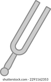 Tuning fork isolated vector illustration.