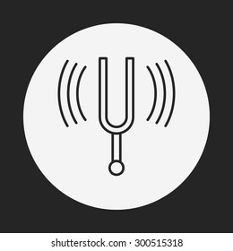 tuning fork line icon