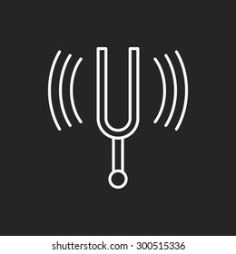 tuning fork line icon