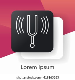 tuning fork line icon
