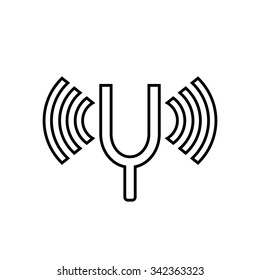 Tuning fork Linear icon.