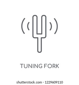 Tuning Fork linear icon. Modern outline Tuning Fork logo concept on white background from Music collection. Suitable for use on web apps, mobile apps and print media.