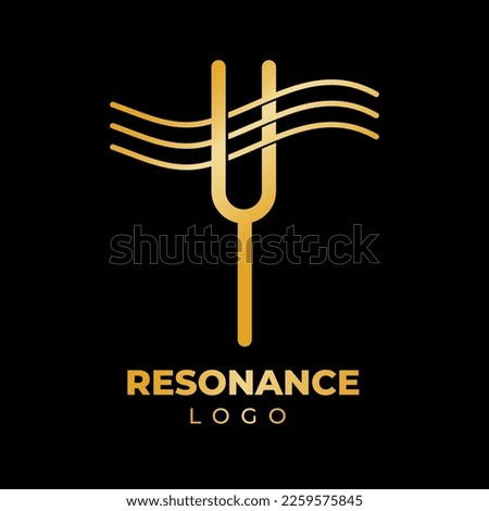 The tuning fork logo is suitable for music logos, orchestra logos, and other purposes related to music or sound.