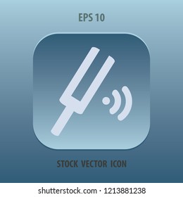 Tuning fork sign, vector design