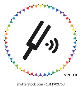 Tuning fork sign, vector design