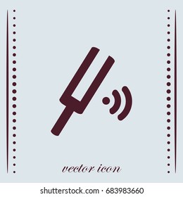 Tuning fork sign, vector design