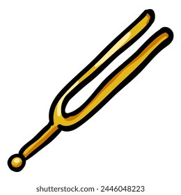 Tuning Fork Vector Doodle Icon