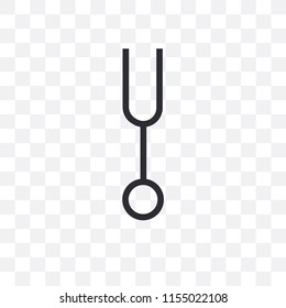 Tuning fork vector icon isolated on transparent background, Tuning fork logo concept