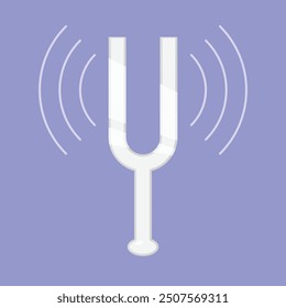 tuning fork vector icon. tuning fork science education. physics tuning fork vector