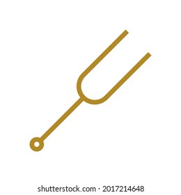 tuning fork vector illustration on white background