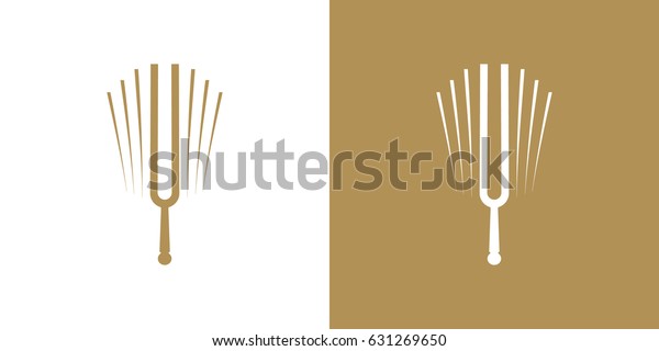 Tuning fork vector image, standard of the musical\
world, musical symbol