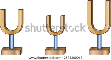 Tuning fork, velocity frequency image. Measuring resonance. 