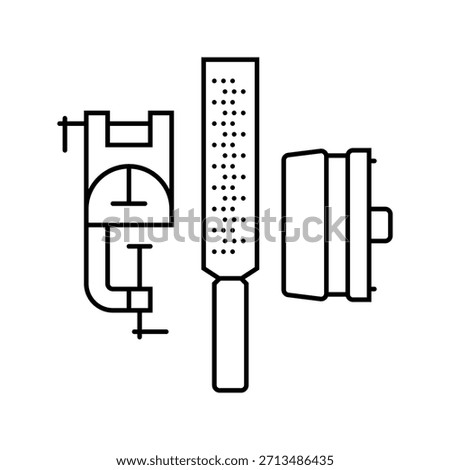 tuning kit snowboard line icon vector. tuning kit snowboard sign. isolated contour symbol black illustration