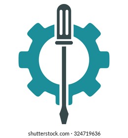 Tuning Options vector icon. Style is bicolor flat symbol, soft blue colors, rounded angles, white background.