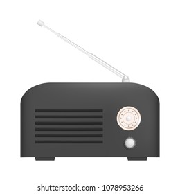 Tuning radio icon. Realistic illustration of tuning radio vector icon for web