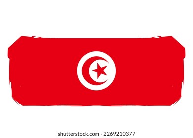 Icono de la bandera de Túnez, diseño de la bandera de icono con el concepto de elegancia