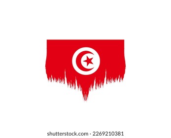 Tunis flag icon, icon flag design with elegance concept