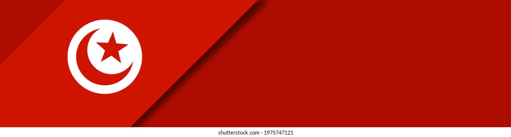 Tunis flag. Vector illustration. Background