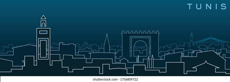 Tunis Multiple Lines Skyline And Landmarks