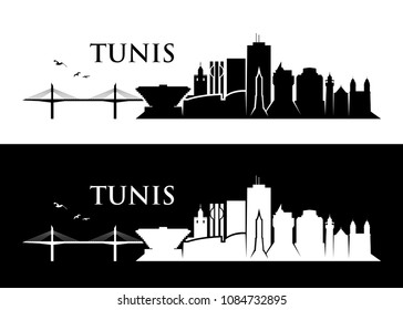 Tunis skyline - Tunisia - vector illustration