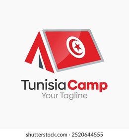 Plantilla de diseño de logotipo de campamento de Túnez. Bueno para empresas, agencias, comunidad y Organización