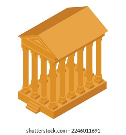 Tunisia column building icon isometric vector. City tourism. Holiday architecture