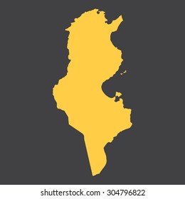Tunisia country border,map. Vector EPS8