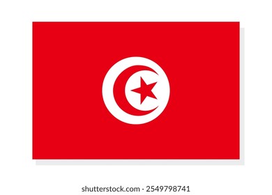 Tunisia country flag, arabic country flag vector illustration.