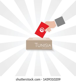 Tunisia Elections Vote Box Vector