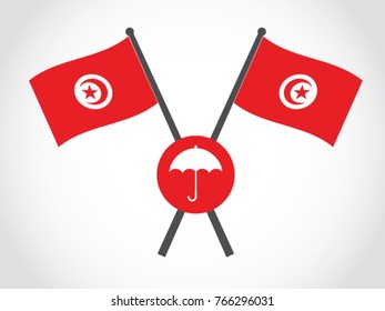 Tunisia Emblem Umbrella Protection