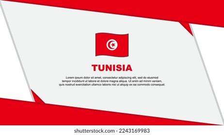 Tunisia Flag Abstract Background Design Template. Tunisia Independence Day Banner Cartoon Vector Illustration. Tunisia Independence Day