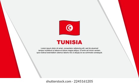 Tunisia Flag Abstract Background Design Template. Tunisia Independence Day Banner Cartoon Vector Illustration. Tunisia Flag