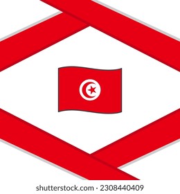 Tunisia Flag Abstract Background Design Template. Tunisia Independence Day Banner Social Media Post. Tunisia Template