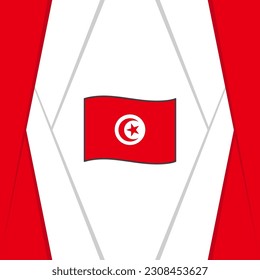 Tunisia Flag Abstract Background Design Template. Tunisia Independence Day Banner Social Media Post. Tunisia Background