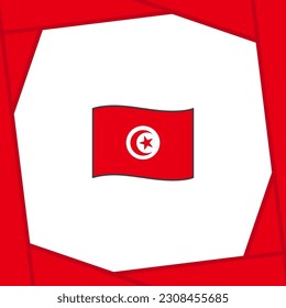 Plantilla de diseño de fondo de resumen de la bandera de Túnez. Cartel del Día de la Independencia de Túnez en medios sociales. Pancarta de Túnez