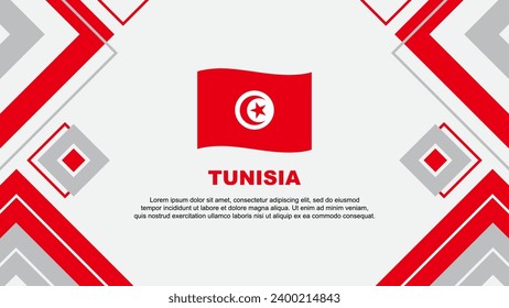 Tunisia Flag Abstract Background Design Template. Tunisia Independence Day Banner Wallpaper Vector Illustration. Tunisia Background
