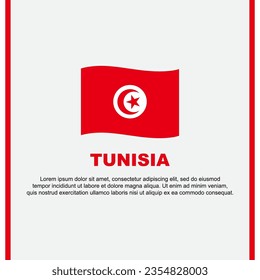 Tunesische Vorlage für das Hintergrunddesign der Flagge. Tunesien Independence Day Banner Social Media Post. Tunesien-Cartoon