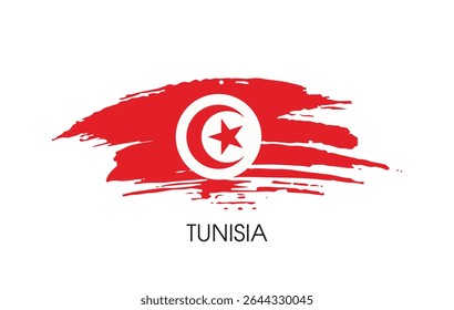 Tunisia flag banner background Vector illustration design independence day banner design 