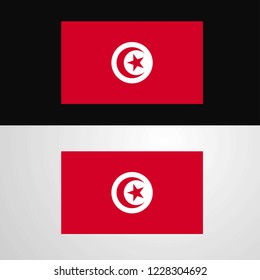 Tunisia Flag banner design