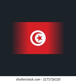 Tunisia Flag Brush. National Flag