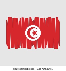 Indicador de Túnez con vector de trazo de pincel Ilustración