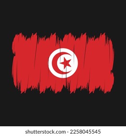 Ilustración del vector del pincel de bandera de Túnez