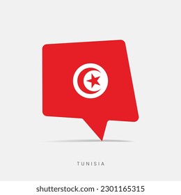 Tunisia flag bubble chat icon