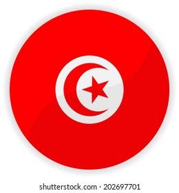 Tunisia flag button