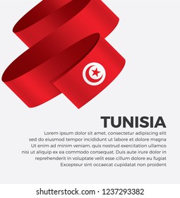 Tunisia flag for decorative.Vector background