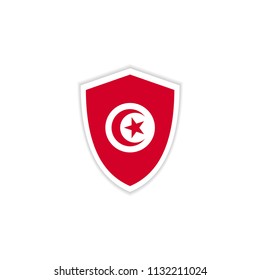 Tunisia Flag Emblem Vector Template Design Illustration